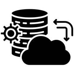 Data gylph icon. Simple vector icon design in gylph style. Editable vector format