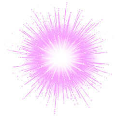 Vibrant Pink Starburst with Sparkling Effects