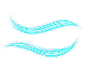 Abstract Light Blue Colorful Water Brush Streaks