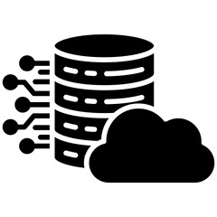 Web hosting gylph icon. Simple vector icon design in gylph style. Editable vector format