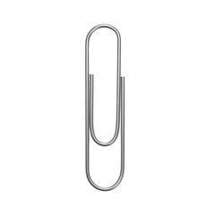 paper clip isolated on white, Paper clip, cut out background.