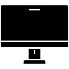 Monitor gylph icon. Simple vector icon design in gylph style. Editable vector format