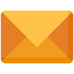 Email flat color icon. Simple vector icon design in flat color style. Editable vector format