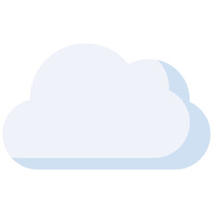 Cloud flat color icon. Simple vector icon design in flat color style. Editable vector format
