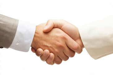 Colleagues shaking hands after meeting