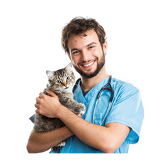 Veterinarian isolated on transparency background
