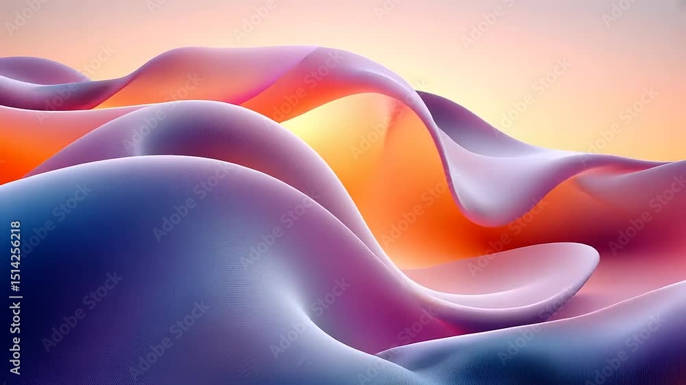 Poster gradient wave abstract background with soft pastel colors perfect for motion graphics