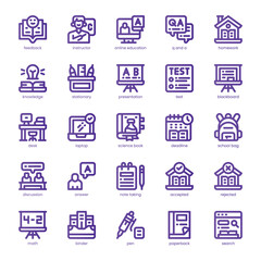 Homework Help Icon pack for your website, mobile, presentation, and logo design. Homework Help Icon line basic color design. Vector graphics illustration and editable stroke.
