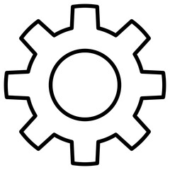 Settings outline icon. Simple vector icon design in outline style. Editable vector format