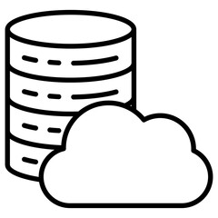 Cloud outline icon. Simple vector icon design in outline style. Editable vector format