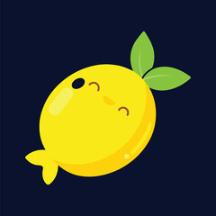 Glossy Yellow Lemon Shaped Cartoon Candy