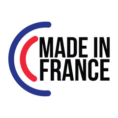made in france, 3 colors arcs logo design Vector illustration