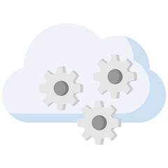 Cloud flat color icon. Simple vector icon design in flat color style. Editable vector format