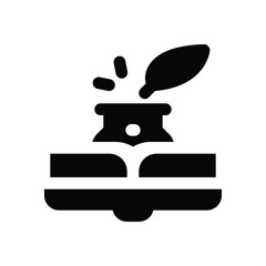 literature glyph icon. Strong and solid vector icon for websites, mobile interfaces, presentations, and visual branding. High quality and easy to edit.