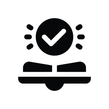 book glyph icon. Strong and solid vector icon for websites, mobile interfaces, presentations, and visual branding. High quality and easy to edit.
