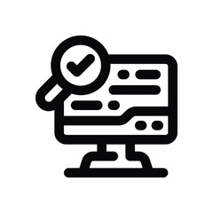 computer line icon. Clean and minimalist vector icon for websites, mobile apps, presentations, and logos. Fully scalable and customizable for any project.
