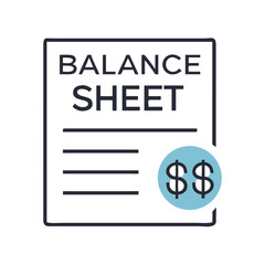 Professional balance sheet icon transparent background clean cutout ready design projects