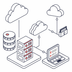 Cloud computing network data server storage laptop secure system