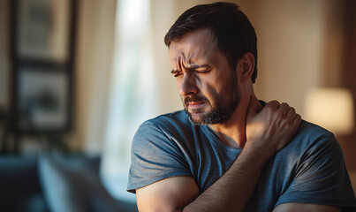 Fototapeta premium A comprehensive visual concept of office syndrome symptoms.