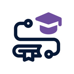 study tracking duotone icon. Sleek and modern vector icon for websites, mobile apps, marketing materials, and corporate design. Fully scalable and ready to use.