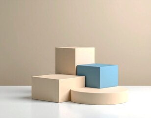 Fototapeta premium Pastel geometric shapes