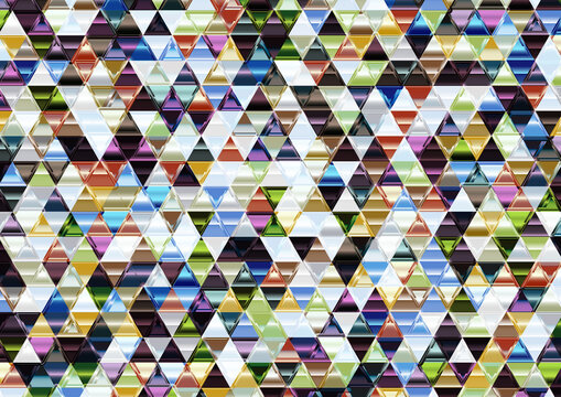 Beautiful Shiny Mosaic Triangular Background