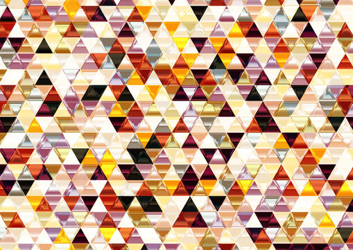 Beautiful Shiny Mosaic Triangular Background