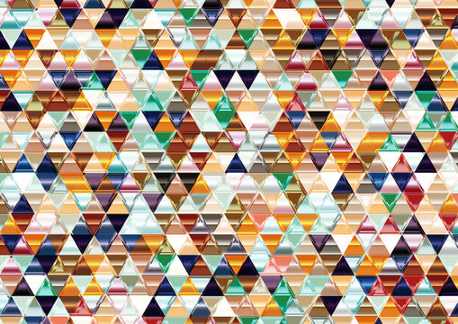 Beautiful Shiny Mosaic Triangular Background