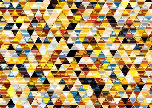 Beautiful Shiny Mosaic Triangular Background