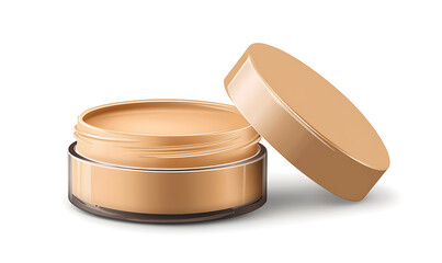 Illustrations of cosmetic products and teenage models in various makeup scenarios, isolated on white background for commercial beauty and skincare concepts.