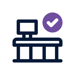 reception duotone icon. Sleek and modern vector icon for websites, mobile apps, marketing materials, and corporate design. Fully scalable and ready to use.