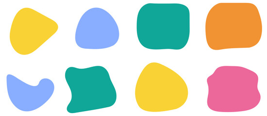 Colorful Abstract Blob Vector Shapes Collection
