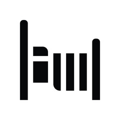 bed glyph icon. Strong and solid vector icon for websites, mobile interfaces, presentations, and visual branding. High quality and easy to edit.