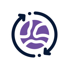 world duotone icon. Sleek and modern vector icon for websites, mobile apps, marketing materials, and corporate design. Fully scalable and ready to use.