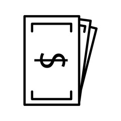 money icon white on background