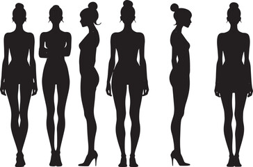 silhouettes of women