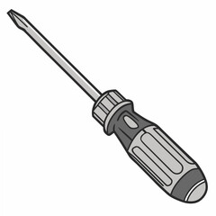 Professional screwdriver illustration isolated on white background