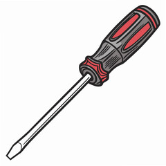 Professional quality screwdriver image with transparent background ready for design projects
