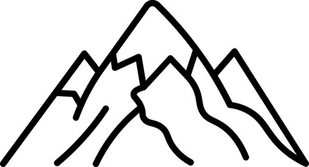 Minimalist Mountain Line Art Ellements