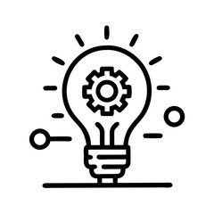 Technology innovation silhouette design with transparent background