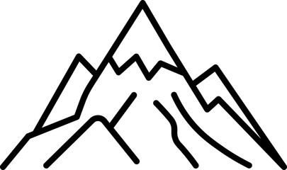 Minimalist Mountain Line Art Ellements
