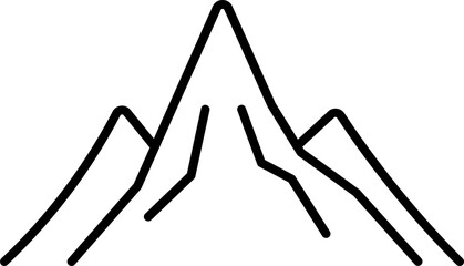 Minimalist Mountain Line Art Ellements