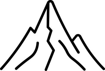Minimalist Mountain Line Art Ellements