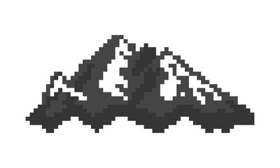Fototapeta premium mountain vector pixel art logo design