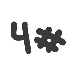 The image shows a stylized drawing of the number 