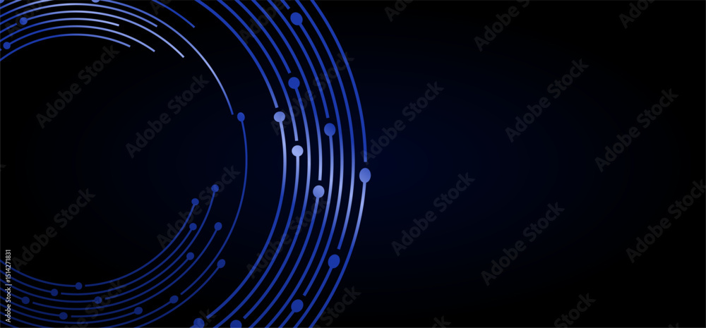 Poster arcs with nodes on dark background