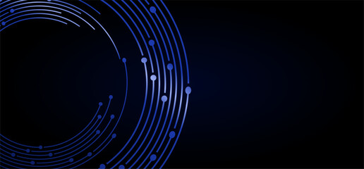 Arcs with nodes on dark background