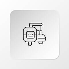 Thermometer Icon, Flat Medical Temperature Symbol