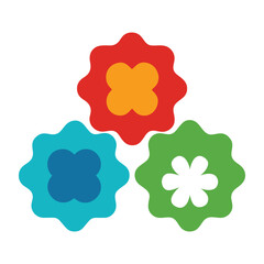 Clover and Flower Shaped Badge Labels