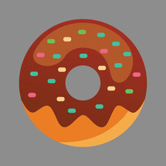 Chocolate Glazed Donut with Sprinkles